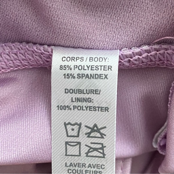 KYODAN • NEW! High Neck Zip Back Floral Swimsuit Top UPF 40 - Pastel Purple - Picture 14 of 16